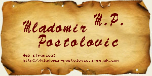 Mladomir Postolović vizit kartica